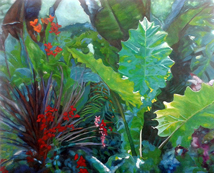 Lush Acrylic on Canvas The Lake House Gallery, Sold