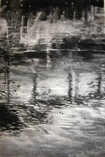 Transient 50x70cm Framed Charcoal on Hahnemuehle Paper Art by the Sea Gallery